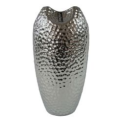 Keramická váza Silver dots strieborná, 29 cm