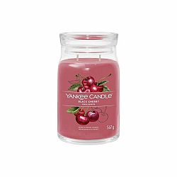 Yankee Candle vonná sviečka Signature v skle veľká Black Cherry, 567 g