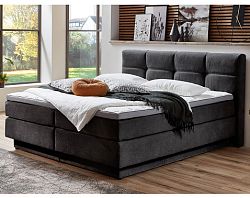 Posteľ boxspring Portage 160x200 cm, antracitová látka%